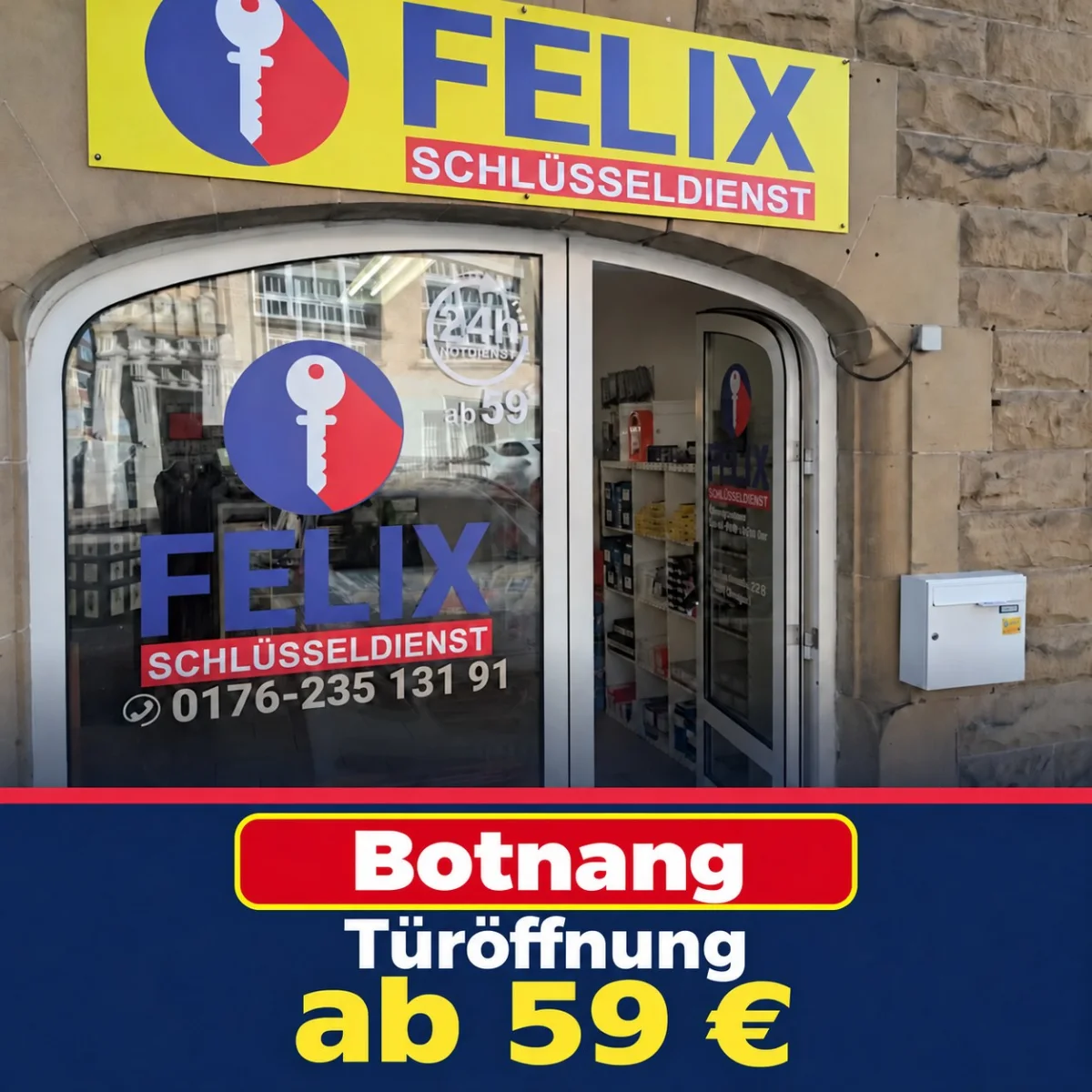 FELIX Schlüsseldienst Botnang – Türöffnung ab 59 €