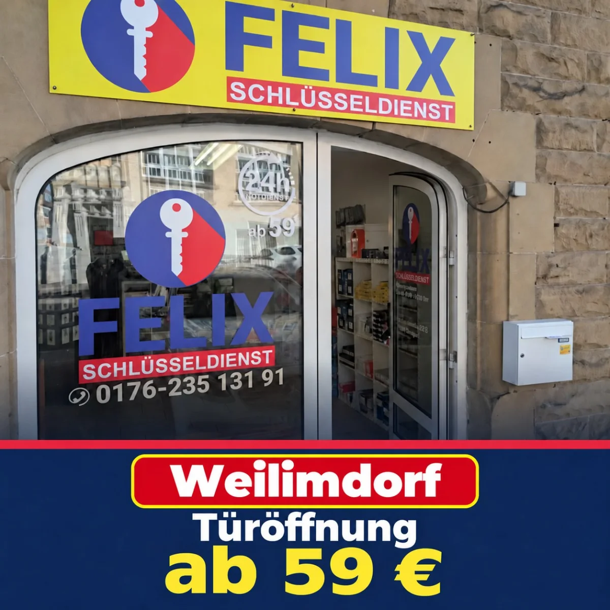FELIX Schlüsseldienst Weilimdorf – Türöffnung ab 59 €